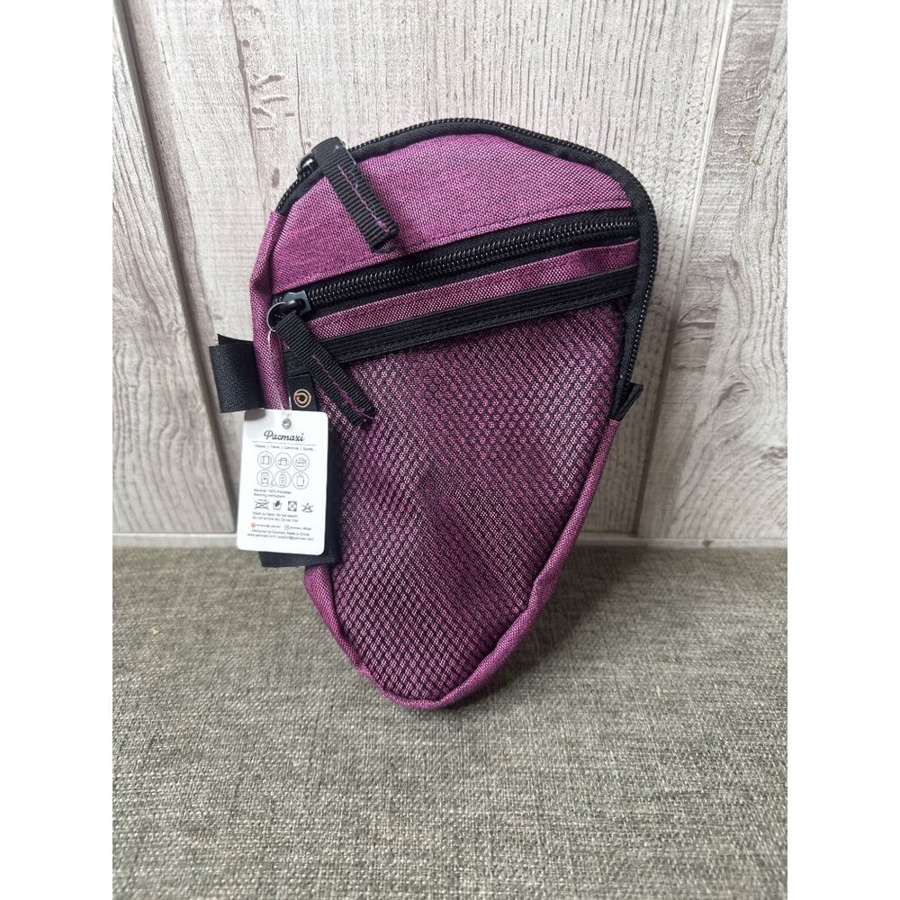 Pacmaxi Compact Purple Travel Sports Organizer Bag Cycling Running Zip Pockets